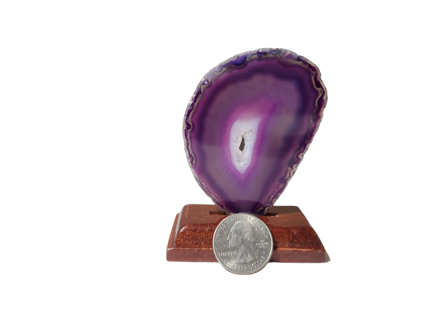 Agate Slice on Stand for protection & strength
