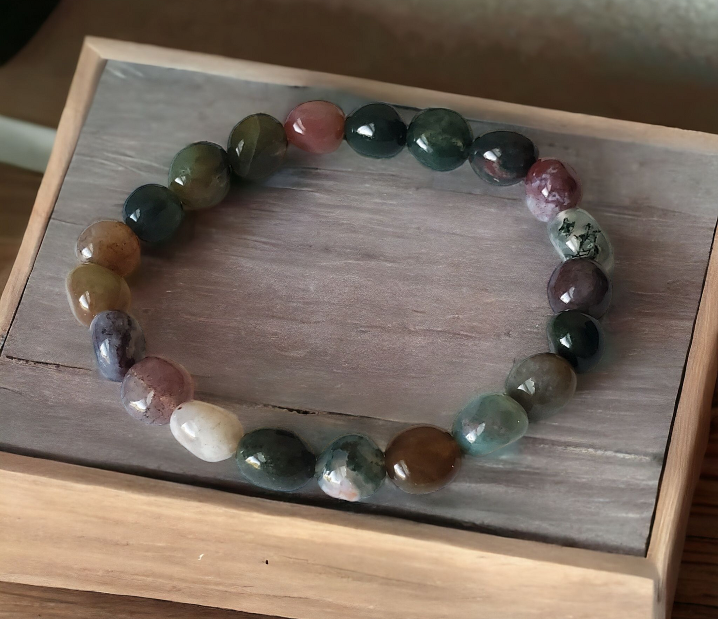 Fancy Jasper Stretch Bracelet for tranquility & healing
