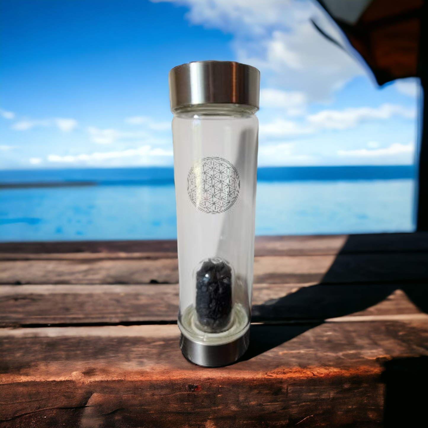 Shungite Glass Water Bottle for purification & protection