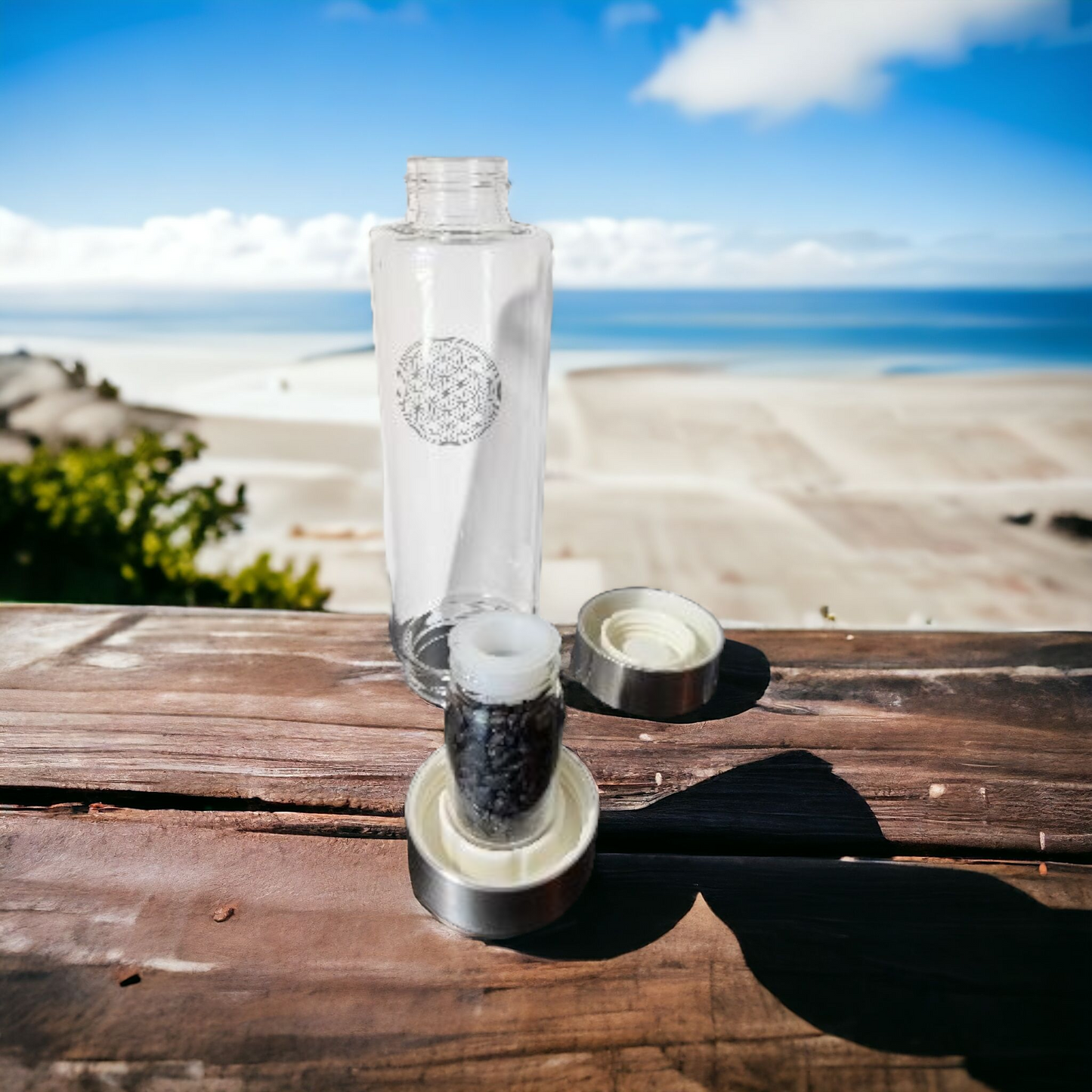 Shungite Glass Water Bottle for purification & protection