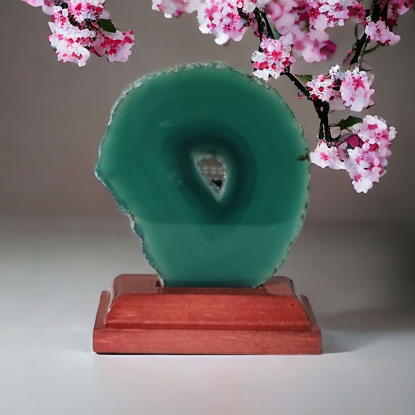 Agate Slice on Stand for protection & strength