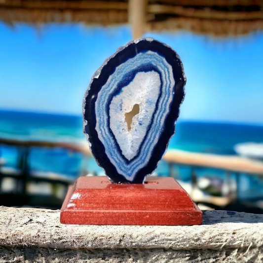 Agate Slice on Stand for protection & strength