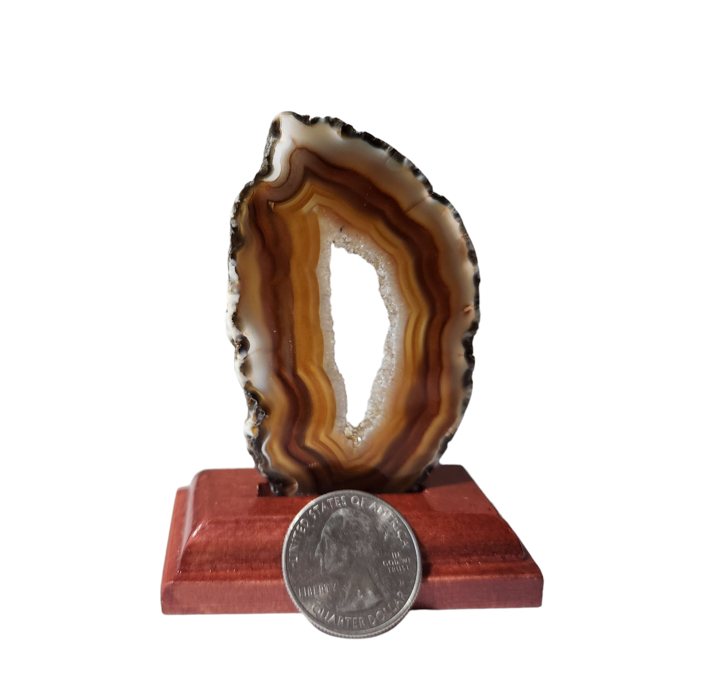 Agate Slice on Stand for protection & strength