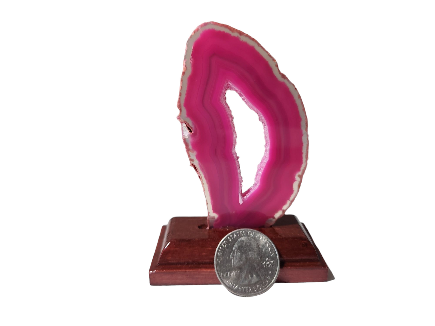 Agate Slice on Stand for protection & strength