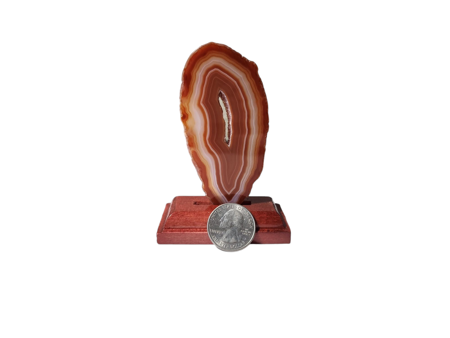 Agate Slice on Stand for protection & strength