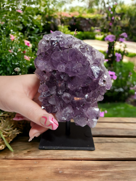 Amethyst on Stand for healing & spiritual connection