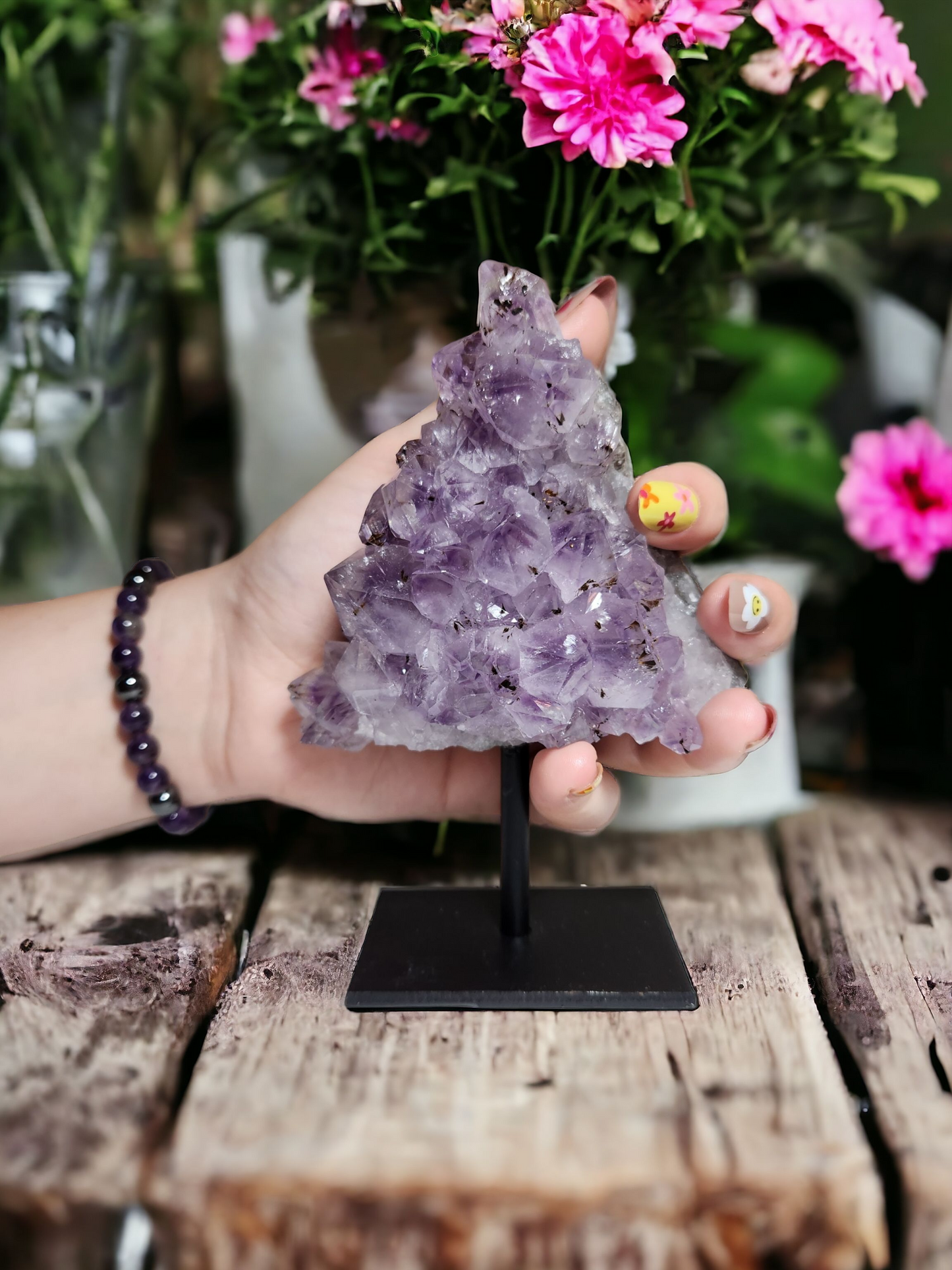 Amethyst on Stand for healing & spiritual connection