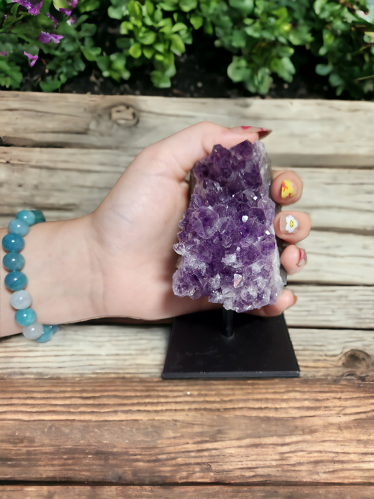 Amethyst on Stand for healing & spiritual connection