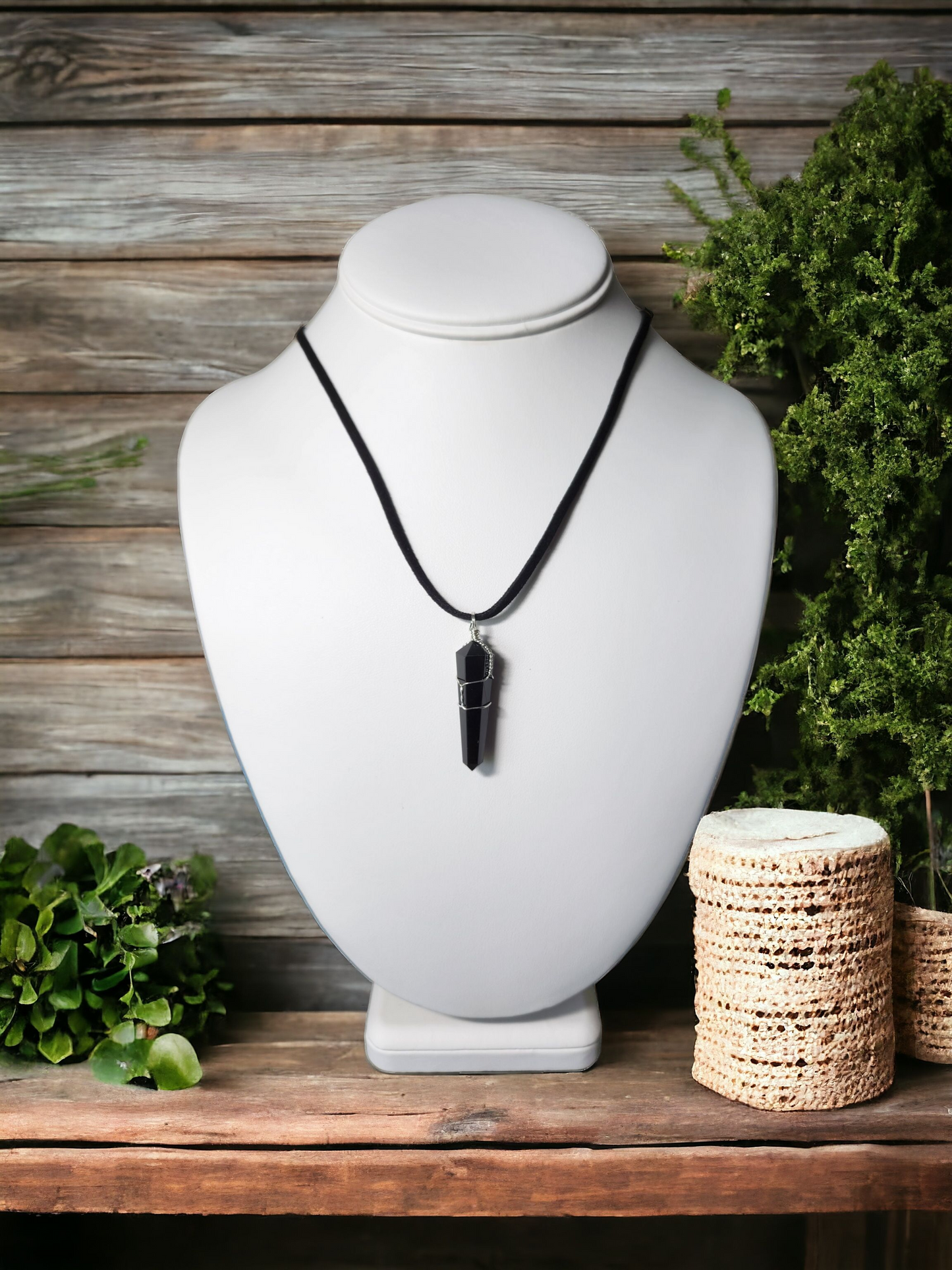 Black Tourmaline Necklace for protection & grounding
