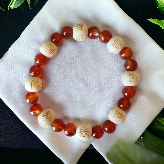 Carnelian Stretch Bracelet for energy & vitality