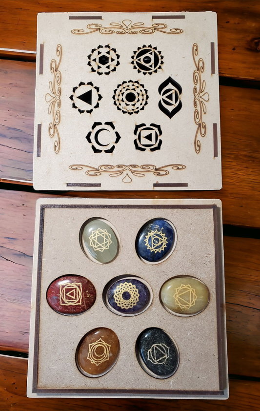 Chakra Palm Stone Set