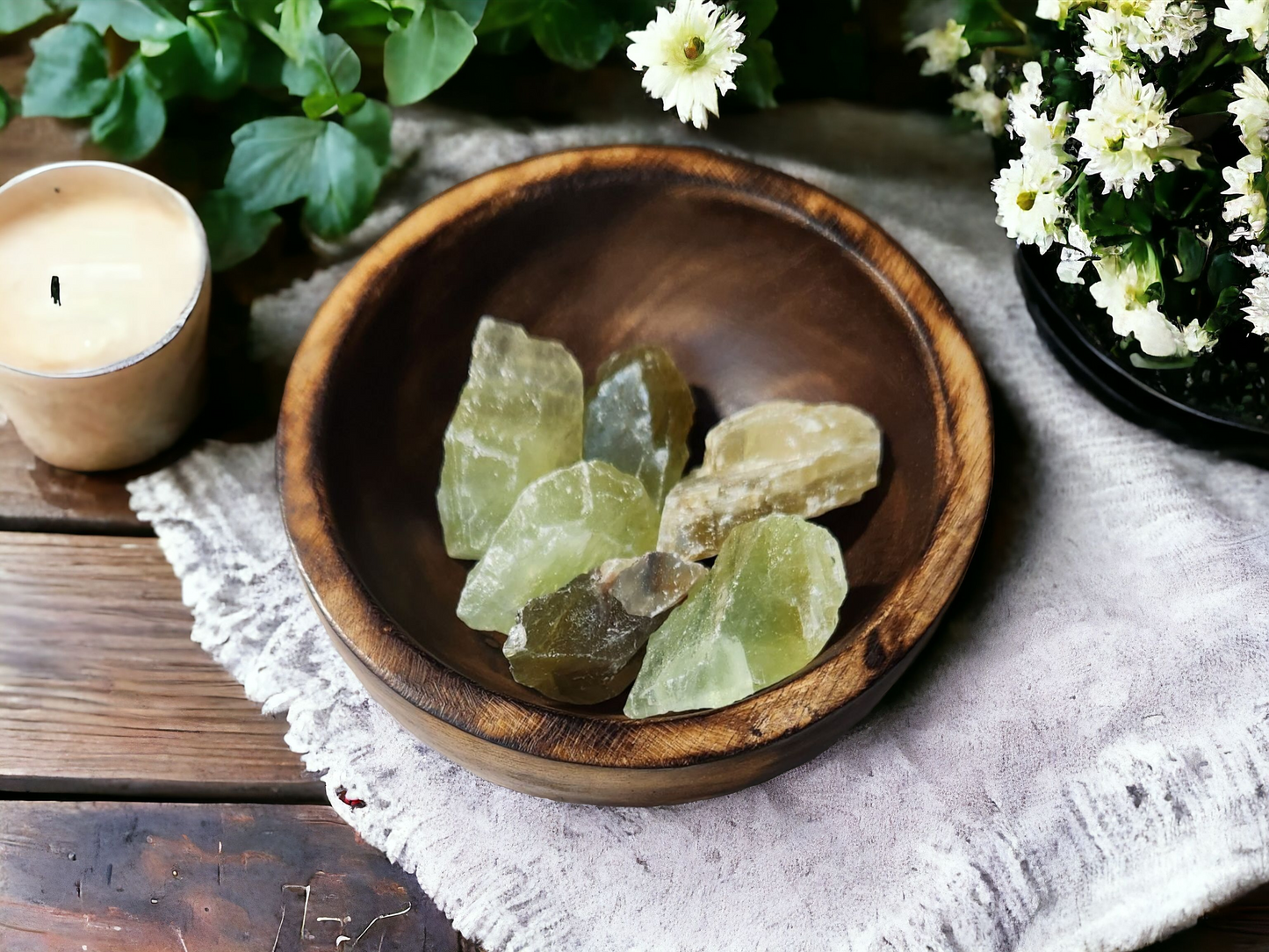 Green Calcite raw specimen for compassion & forgiveness