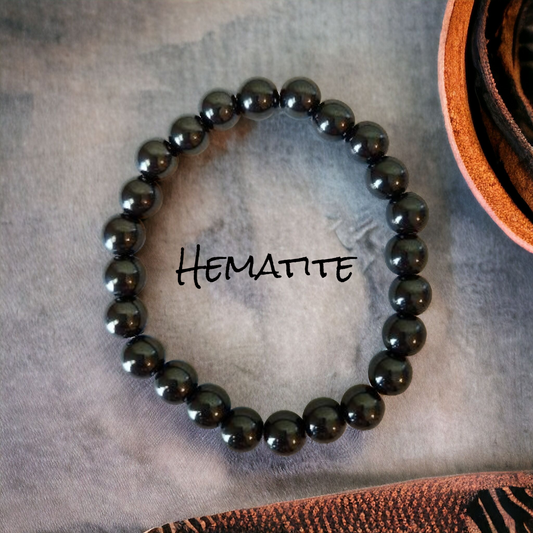 Magnetic Hematite Stretch Bracelet for protection & grounding