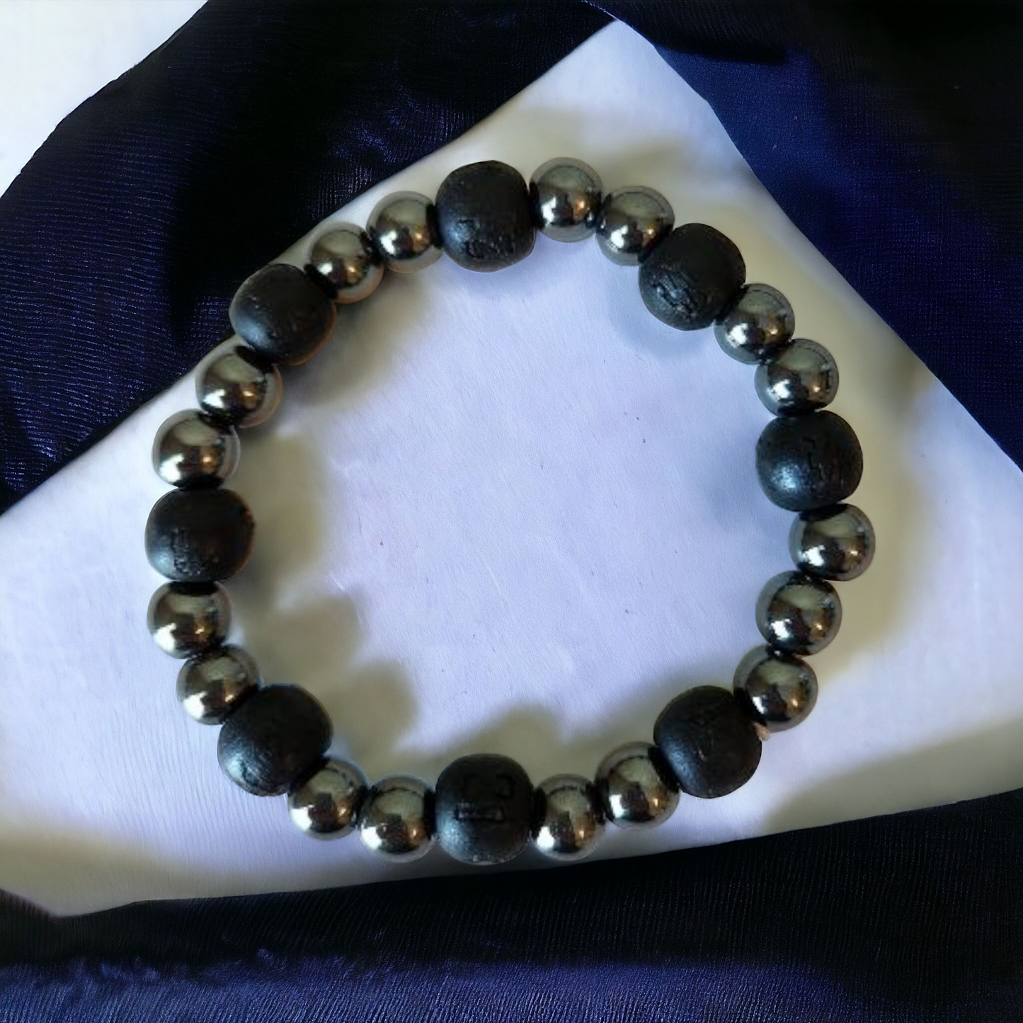 Hematite Stretch Bracelet for protection & grounding