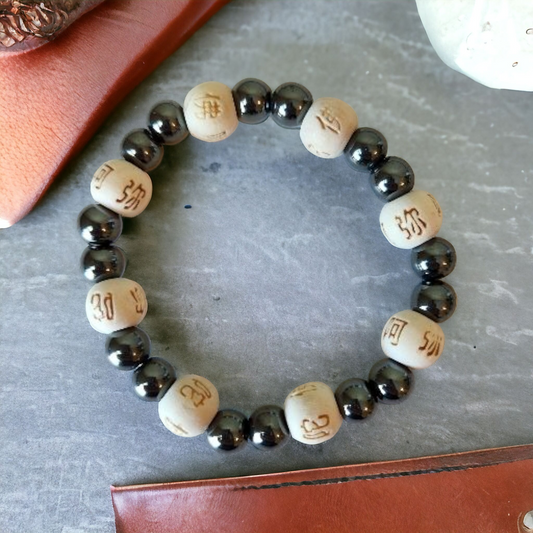 Hematite Stretch Bracelet for grounding & protection