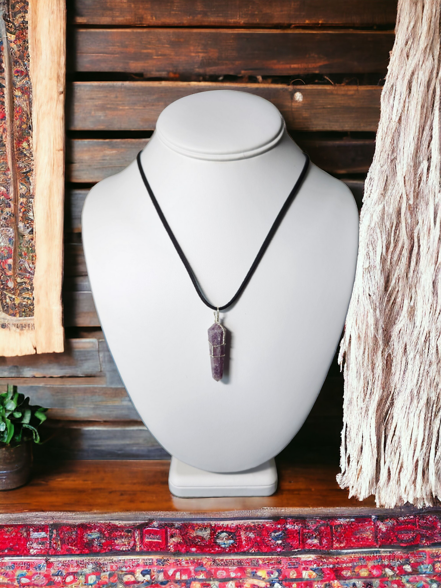 Lepidolite Necklace for relaxation & peace