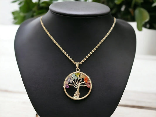 Tree of Life Chakra Necklace for growth