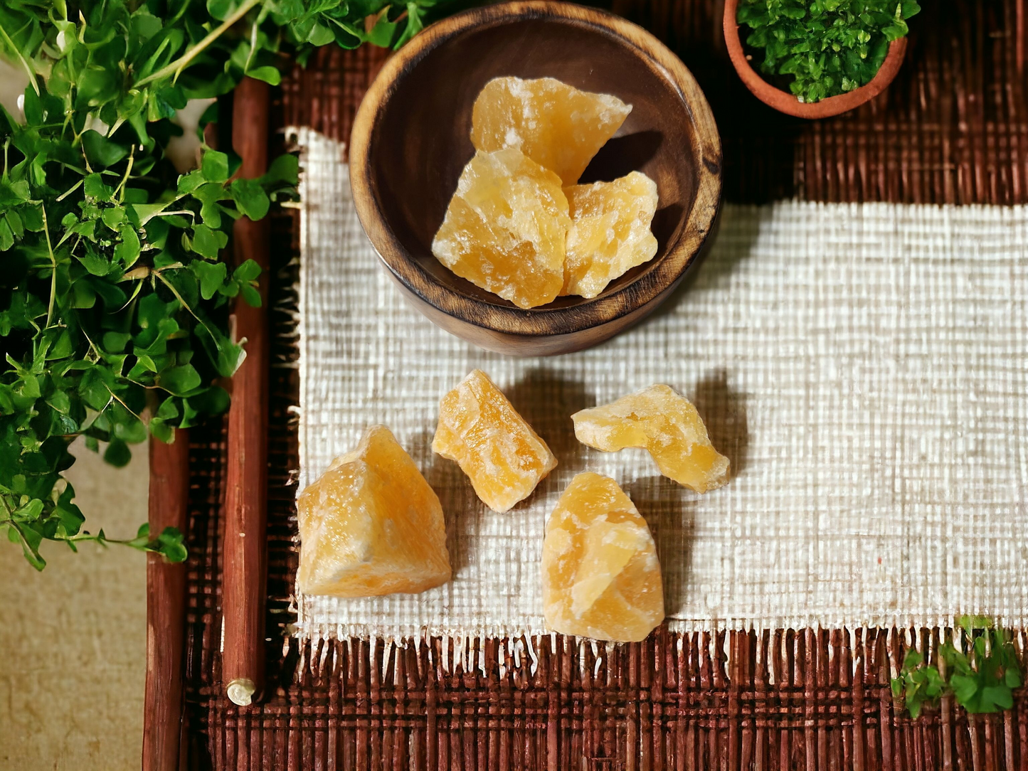 Orange Calcite Raw Specimen for joy & happiness