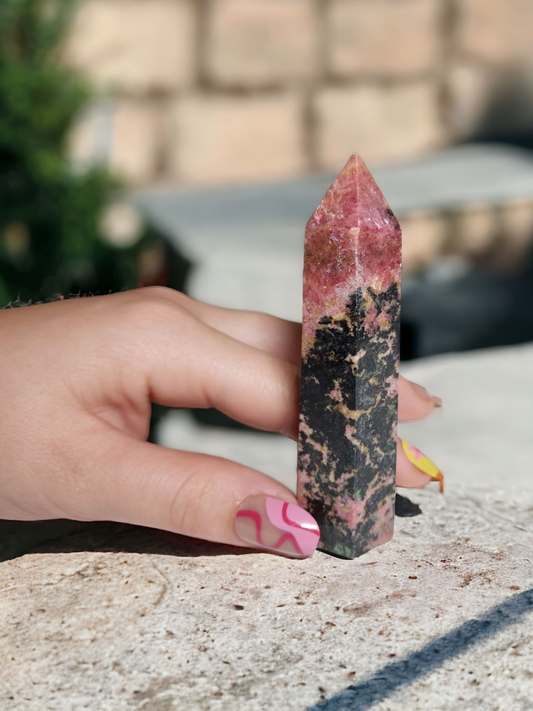 Rhodonite Tower for emotional balance