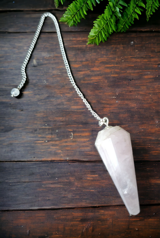 Rose Quartz Pendulum for guidance & clarity