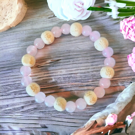 Rose Quartz Stretch Bracelet for universal love