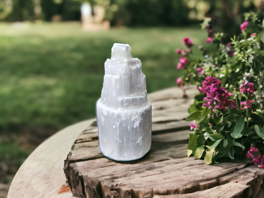 Selenite Tower for cleansing