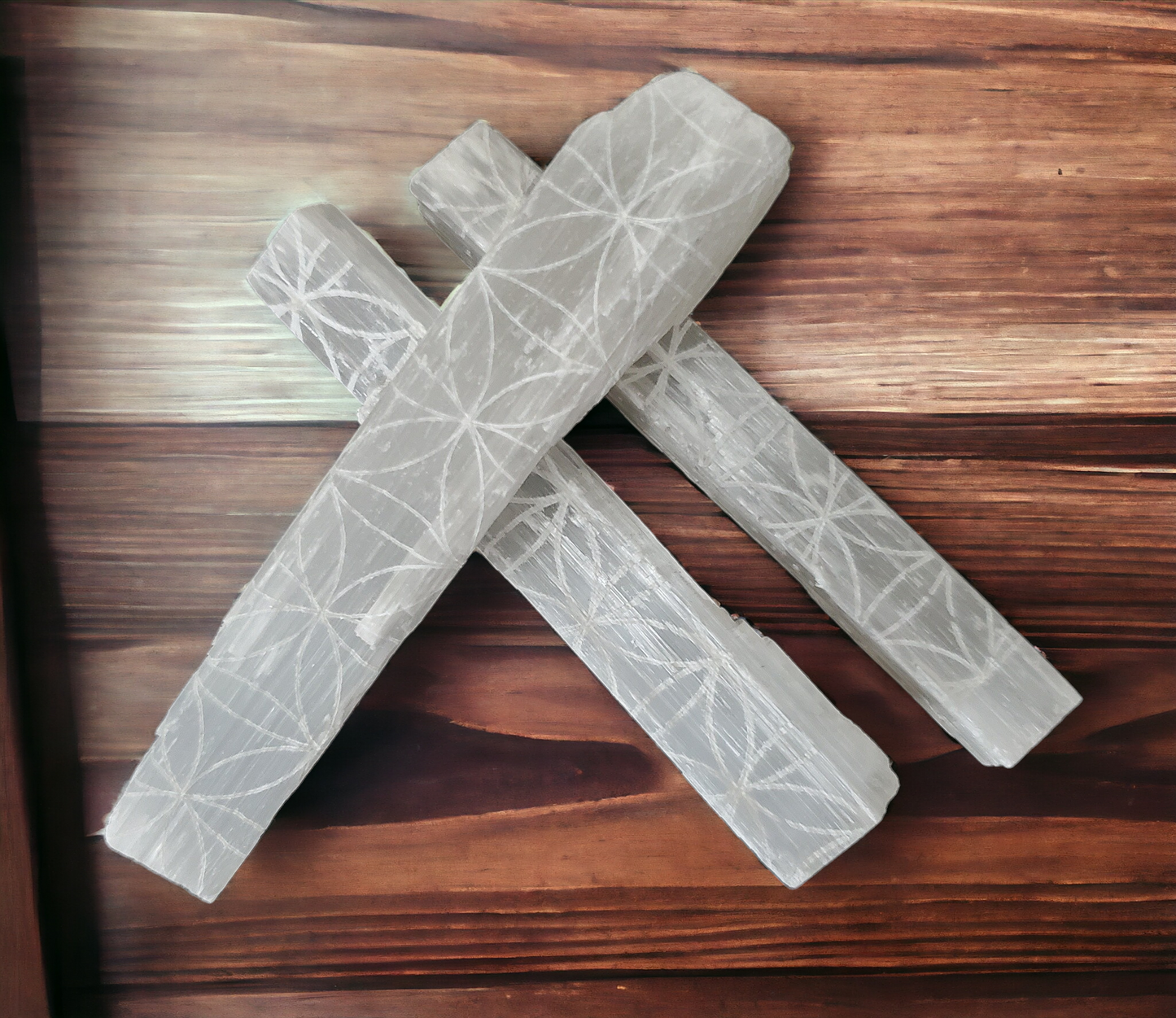 Selenite Etched Stick for cleansing & charging