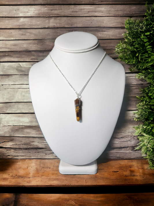 Tiger's Eye Necklace for grounding & protection