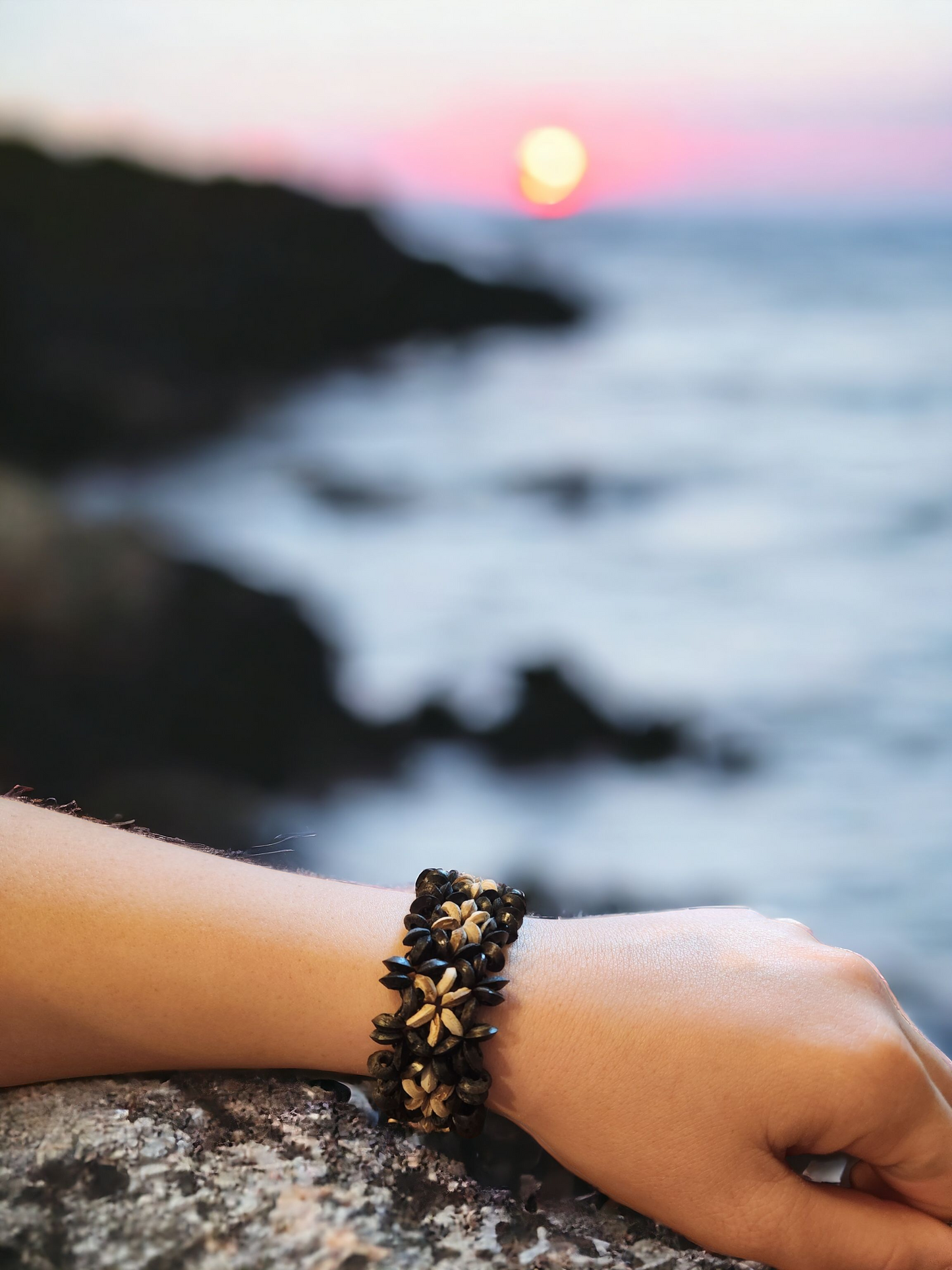 Wood Bead Stretch Bracelet